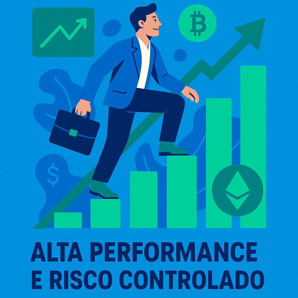 nvestidor confiante subindo gráfico de crescimento financeiro.
