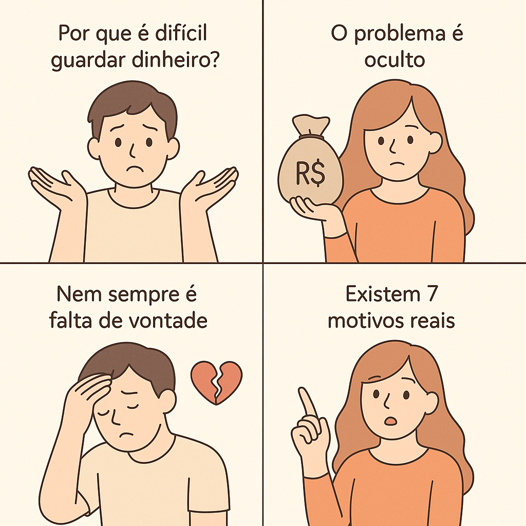 Por que é difícil guardar dinheiro: 7 motivos ocultos e como superar